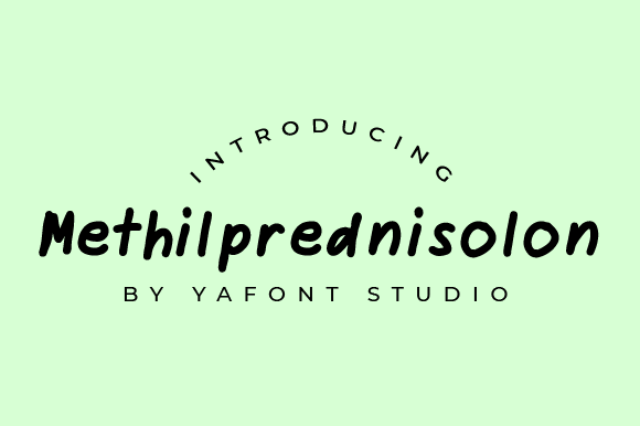 Methilprednisolon: A Sweet Handwritten Typeface for Modern Branding