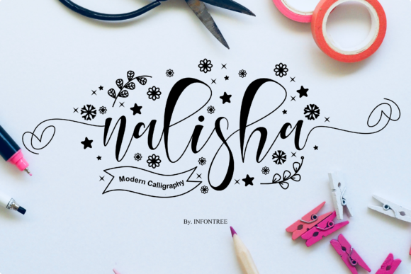 Nalisha Font Review: A Romantic Script Handwritten Typeface for Branding