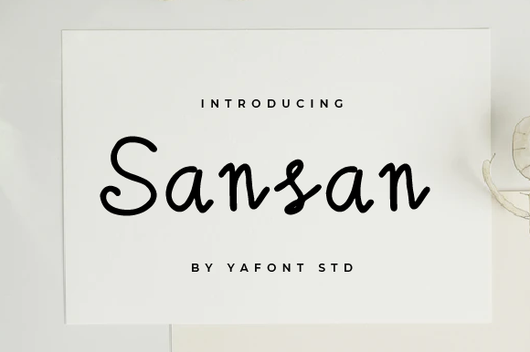 Sansan: The Delicate Handwritten Font for Romantic Branding
