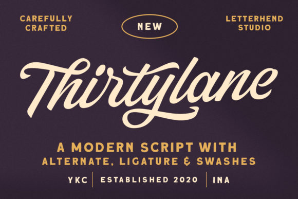 Thirtylane Font Review: Vintage Style & Bold Design